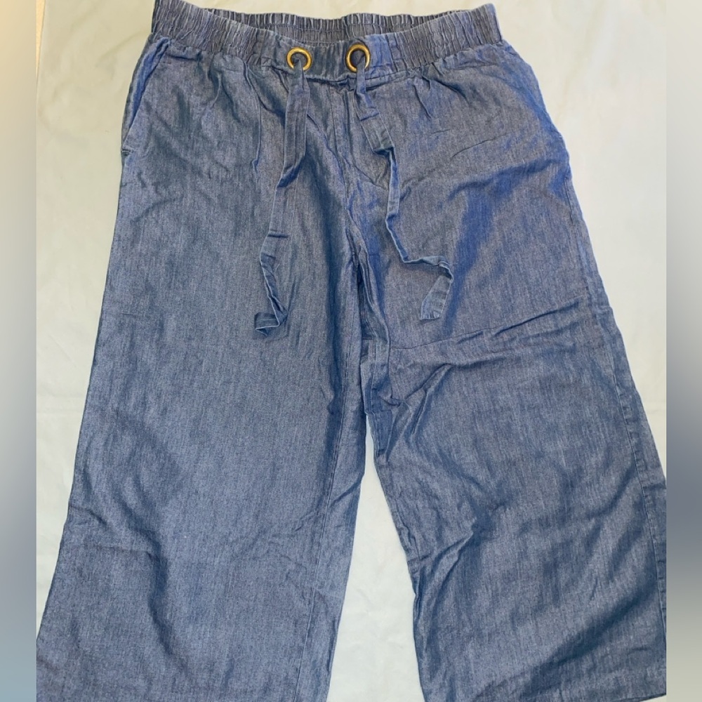 MICHAEL Michael Kors Denim Blue Crop Pants size L